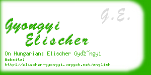 gyongyi elischer business card